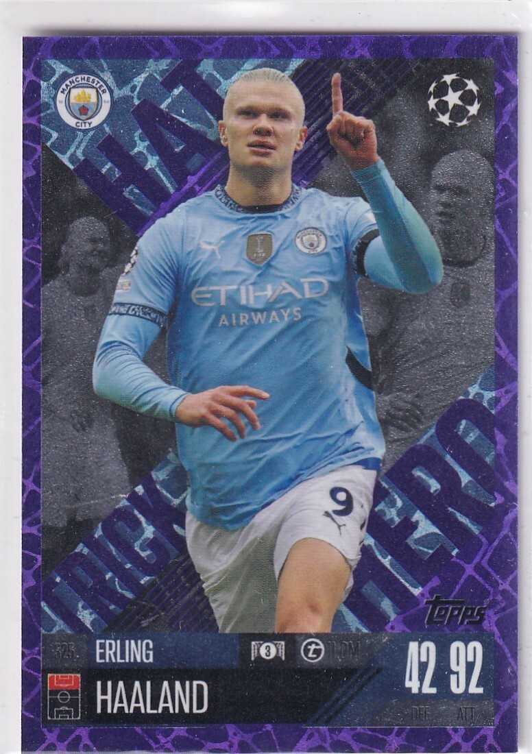 Topps Match Attax CL Extra 24/25 No. 325 Erling Haaland Hat