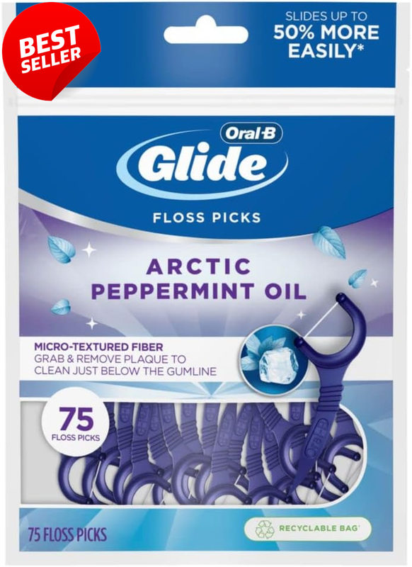 Glide 3D White Floss Picks Radiant Mint 75 Count Dental Clean - US