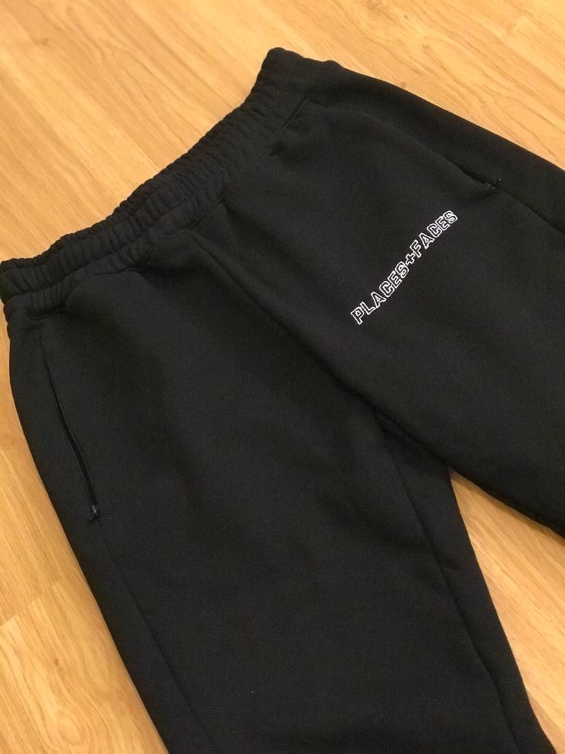 NEW - PLACES+FACES Men's P+F LOGO COTTON CORD Black