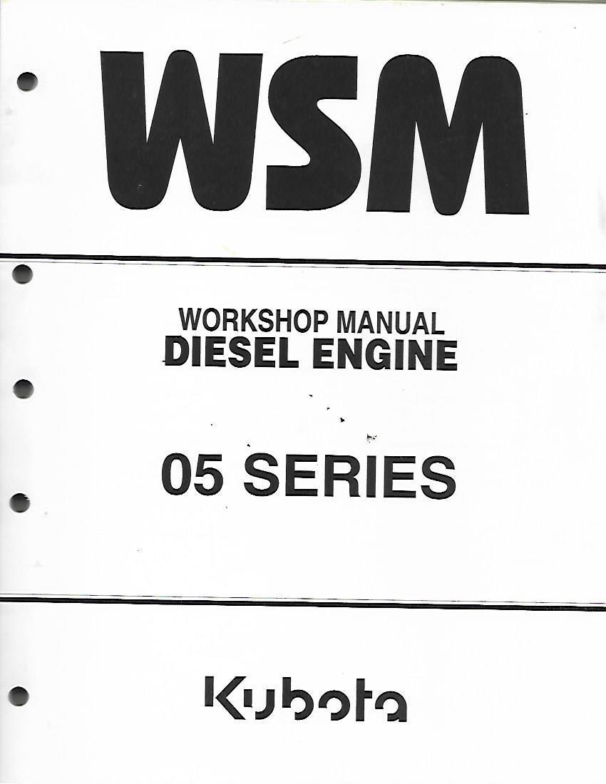 Kubota WSM ワークショップマニュアル ディーゼルエンジン WSM KUBOTA DIESEL ENGINE WORKSHOP MANUAL | eBay