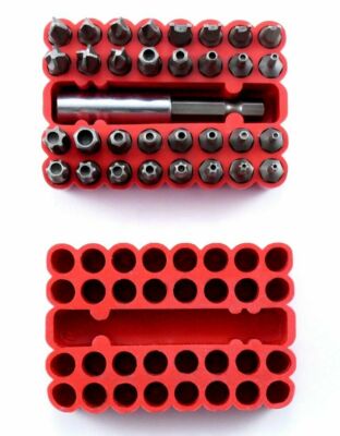 33pc ATE PRO SECURITY TAMPER TORX HEX TRI WING SPANNER SCREW DRIVER BIT #31075