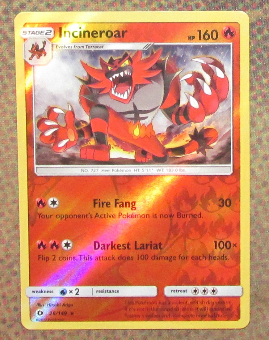 Pokemon Individual Cards Incineroar 26 149 Sun And Moon Base Rare Holo Nm Mint Pokemon Card Theme Excl Woodland Resort Com