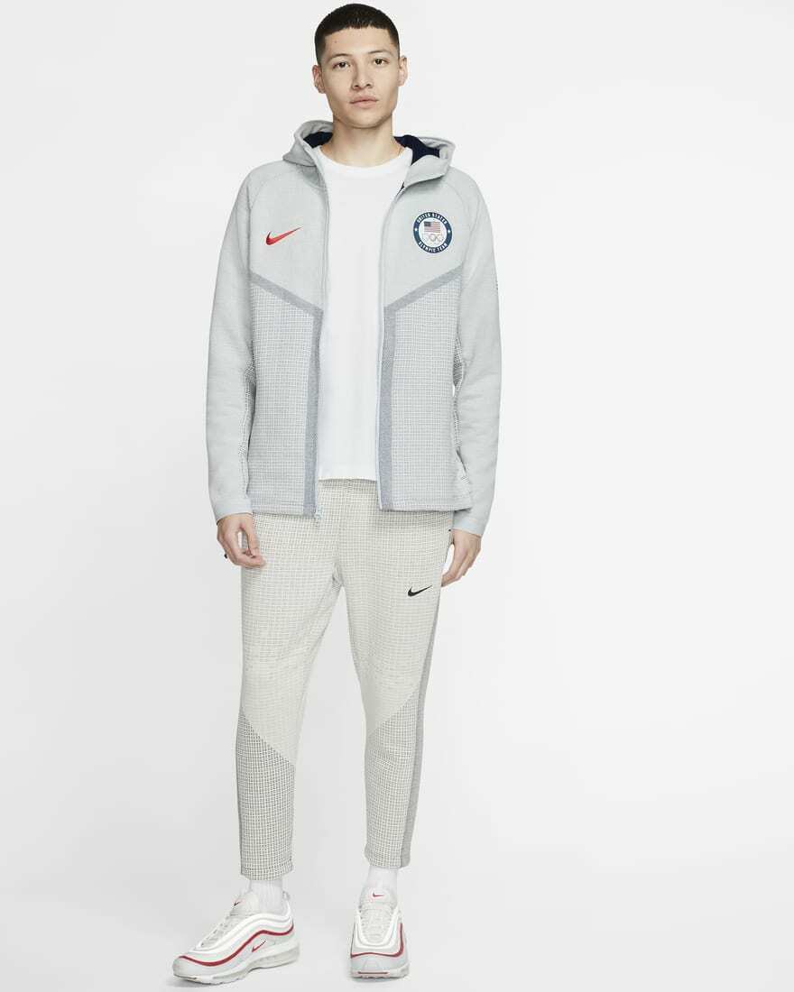 Pre-owned Nike Mens Sportswear Windrunner Usa Olympic Team Tech Pack Hoodie 2xl Ct2798-043 In Multicolor