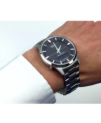 Pre-owned Casio Men Digital Eco-drive Casual Watch Classic Dress Black Dial Waterproof Rou
