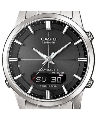 Pre-owned Casio Men Digital Eco-drive Casual Watch Classic Dress Black Dial Waterproof Rou