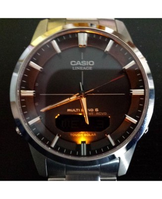 Pre-owned Casio Men Digital Eco-drive Casual Watch Classic Dress Black Dial Waterproof Rou