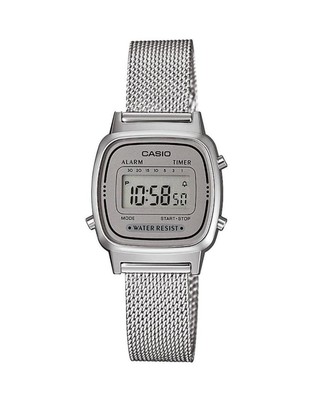 CASIO Women Digital Quartz Casual Watch Classic Dress Grey Dial Waterproof Recta