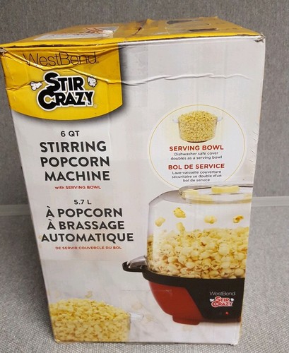 West Bend Stir Crazy Electric Popcorn Popper Machine New