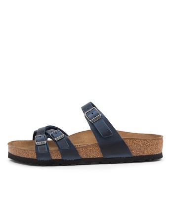 BIRKENSTOCK BIRKENSTOCK FRANCA FL OILED LTHR BLUE WOMENS SHOES CASUAL