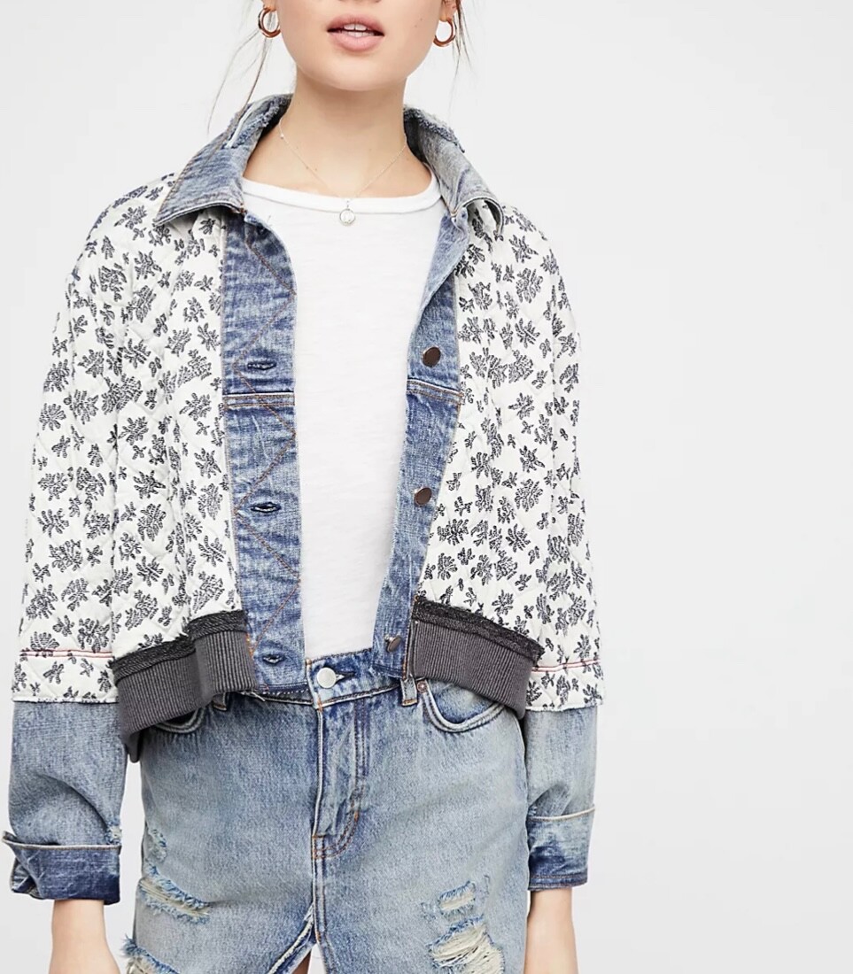 Free People::デニム:S[RESALE] Free People ditsy floral denim jacket size xs/s | eBay