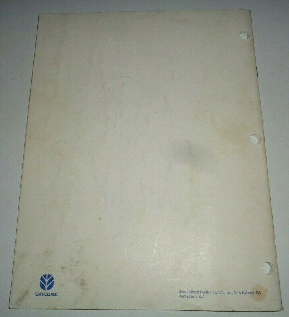 New Holland 130 145 155 165 185 Manure Spreader Operators Manual 7/1995 NH