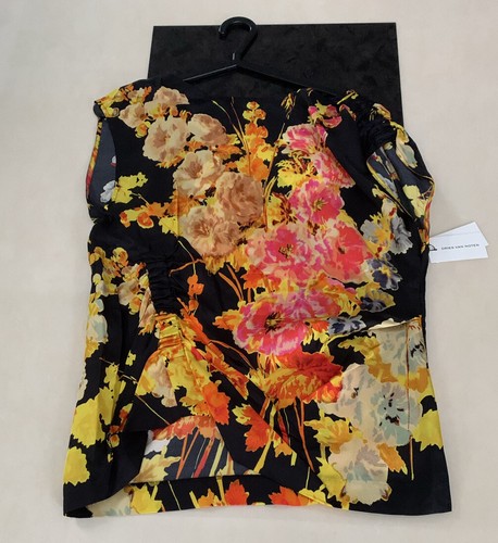 Dries Van Noten Floral Print Viscose-Satin Short Sleeve