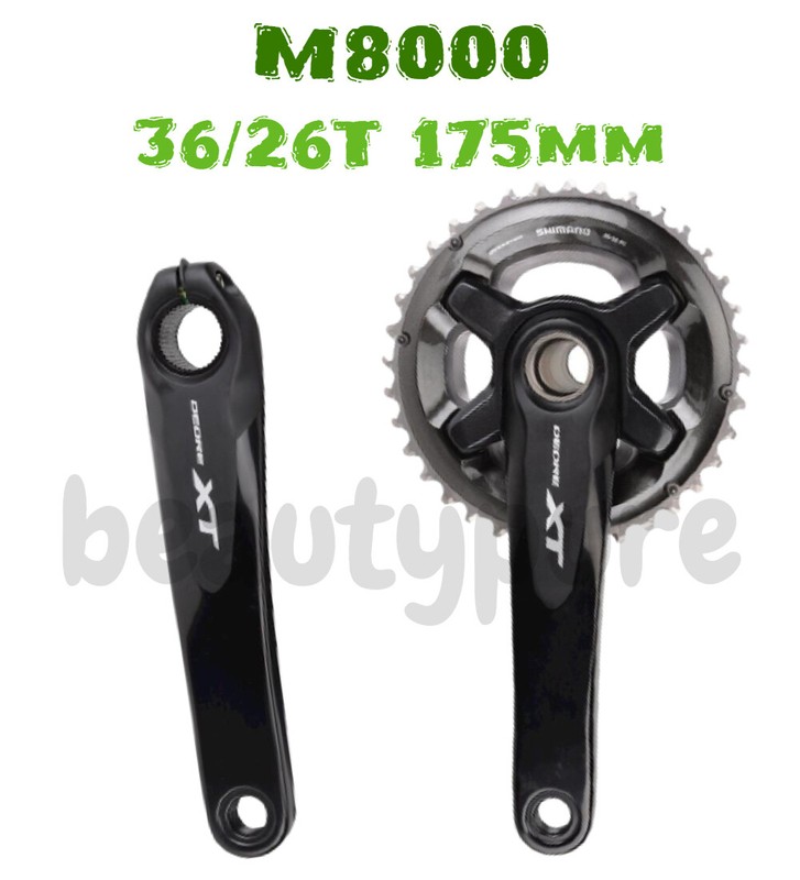 Shimano XT M8000 Double Crankset 36/26T 175mm New