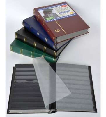 COLLECTA-Luxus-60 schwarze Seiten A4 Briefmarkenalbum Einsteckbuch