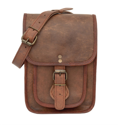 81stgeneration Bolsa de Cuero Hombre Muejer Bandolera Clasica Roja de Hombro