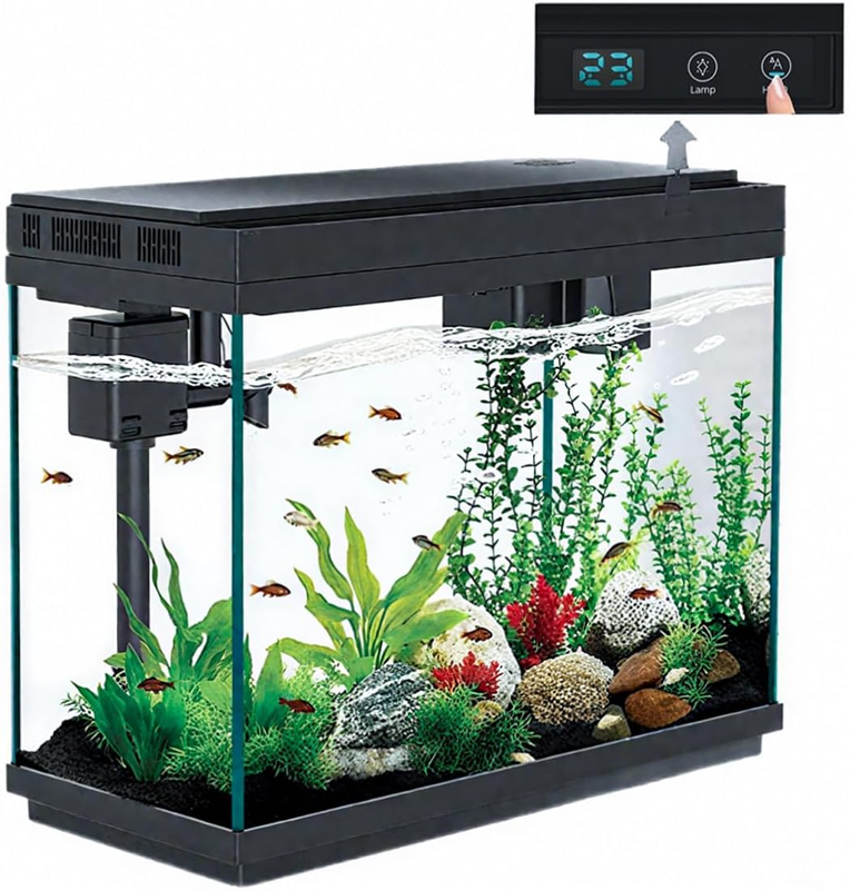 FISH TANK  31冊 Fish Tank 2.4 Gallon Aquarium Kit, Self Cleaning Fish Tank, 7