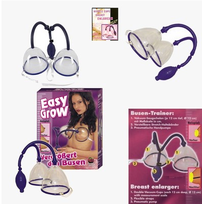 Vakuum Busen Saugschalen zur Brust Vergrößerung Breast Enlargement Massage 2 Cup