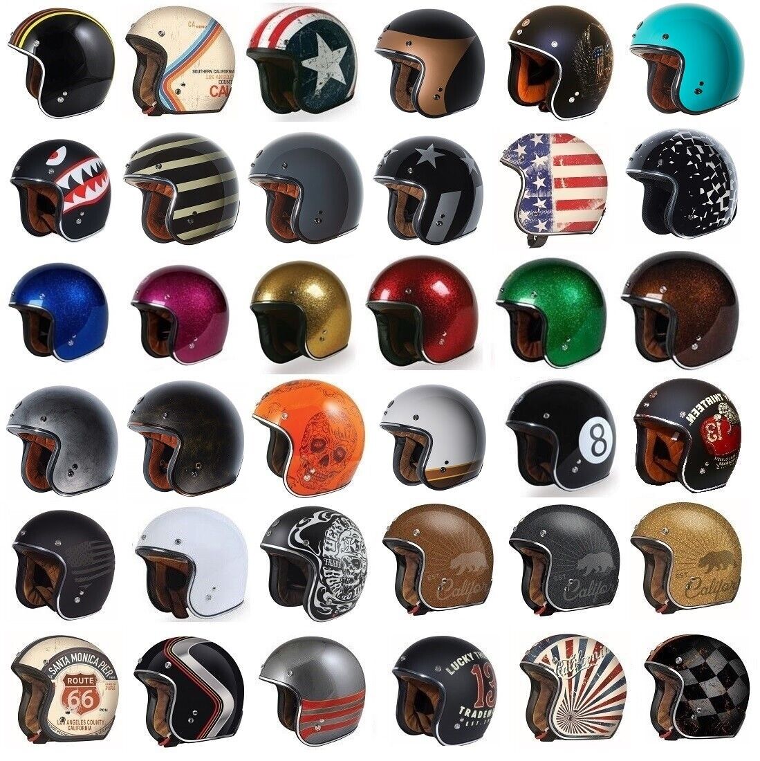 Helmet Dot Cafe Racer Retro Vintage