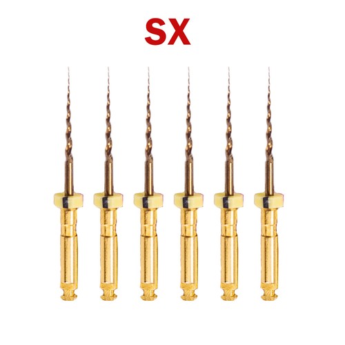 6pcs Dental Endo Rotary Files X-Pro Gold Taper SX-F3 25MM NITI root canal Files