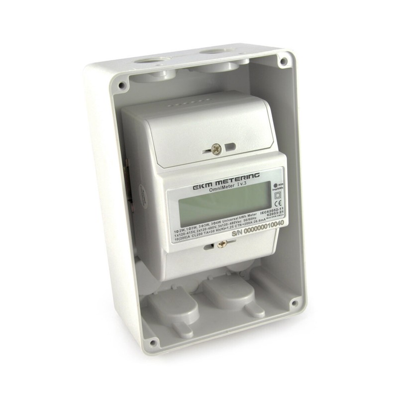 EKM Meter Home Enclosure Kit Plastic DIN Rail Mount Read Data Conduit Box #20