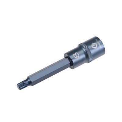 1/2-Inch Drive x M8 Triple Square Spline Bit Socket, Metric 4'' Length