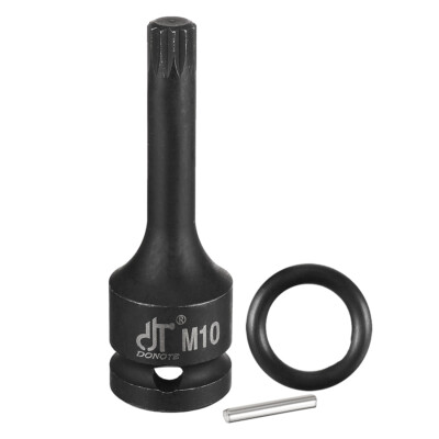 1/2'' Drive x M10 10mm Impact Triple Square Spline Bit Socket Metric 3'' Length