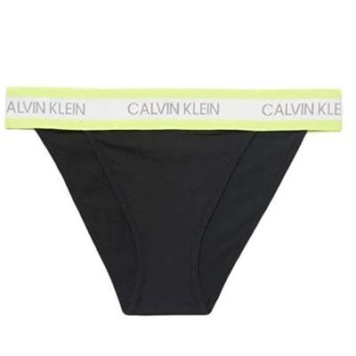 Женское бикини с высоким вырезом Calvin Klein, Черное, маленькое