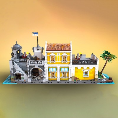 MOC-108172 Lagoon Lockup Revisited with Armory Medieval Pirate Themed 3894 Parts
