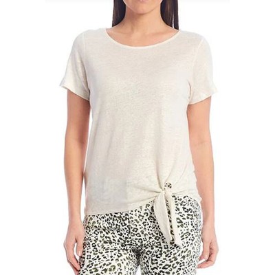 

Льняной топ с завязками из фольги Tommy Bahama PLinnea, кокос, S, Coconut
