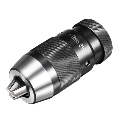Keyless Drill Chuck B16 Taper Mount Adjustable 1/32''-5/8'' 3-Jaw