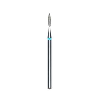 Staleks diamond nail drill bit, flame, blue, head 1.6 mm/ 8 mm -FA10B016/8