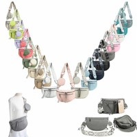 DAMEN TASCHE CROSS OVER Body bag Brust Muster Gurt Umhängetasche Schultertasche