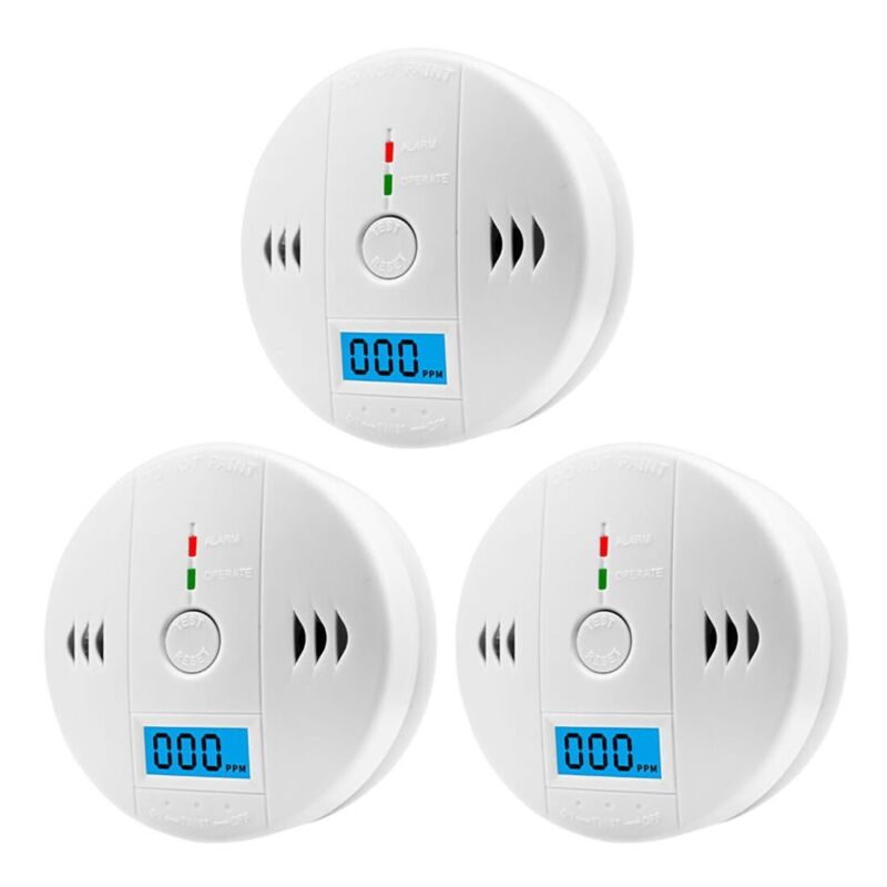 3 Pack CO Detector Carbon Monoxide Detection Limited Time Deal