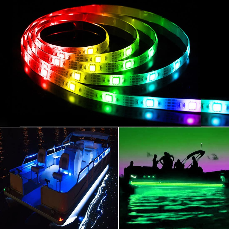 Pontoon Boat Light, Marine Led Light Strip for Duck Jon Bass Boat Sailboat Kayak