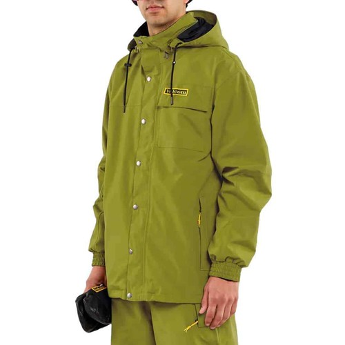 Pre-owned Volcom Longo Gore-tex Snow Jacket - Moss In Green