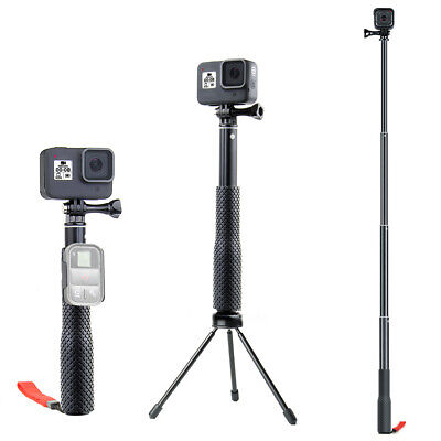 Extendable Monopod Selfie Stick with Tripod Adapter Mount for GoPro Hero 11 10 9