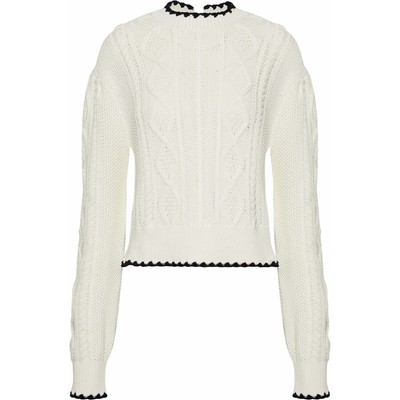 McQ Alexander McQueen Свитер косой вязки, экрю, размер X-Small