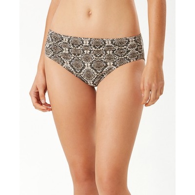 Плавки бикини Tommy Bahama Desert Python с высокой талией, цвет кафе, большой размер