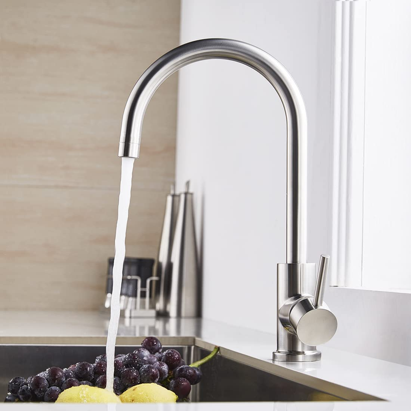 Trywell Single Hole Kitchen Faucet Prep Bar Sink Tap One Handle Lever Brushed So