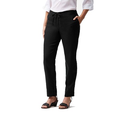 Женские льняные брюки зауженного кроя Tommy Bahama, черные, S