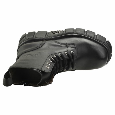 NEW ROCK ROCK M-MILI084C-C7 UNISEX BLACK STIEFEL PLATTFORM - 40 EU