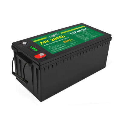 24V 200AH LIFEPO4 PACCO BATTERIA RICARICABILE LITIO FERRO FOSFATO PILA 4.8KWH