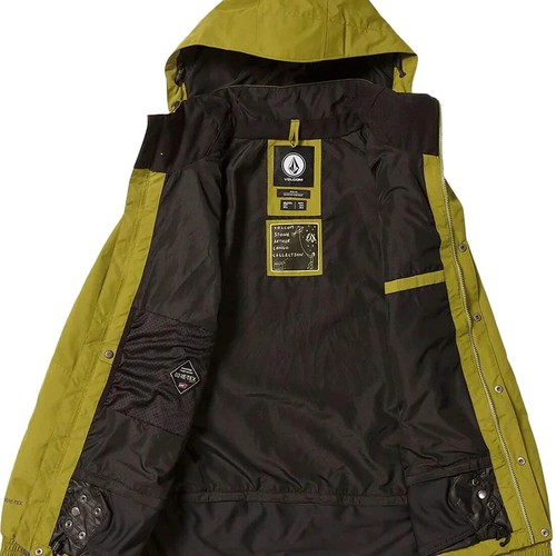 Pre-owned Volcom Longo Gore-tex Snow Jacket - Moss In Green