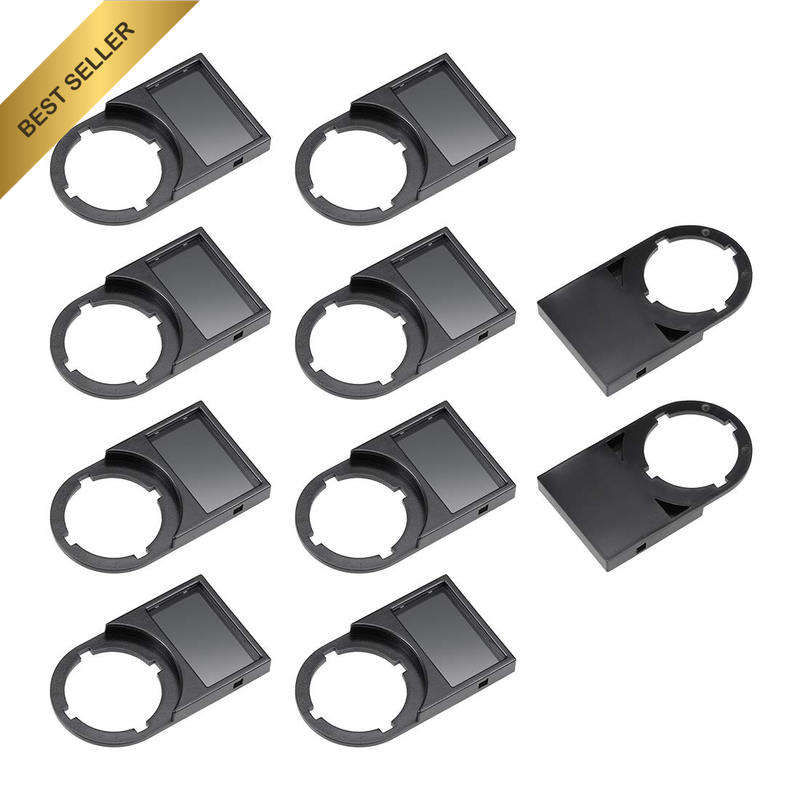 10Pcs 22Mm Diameter Black Plastic Push Button Switch Notice Board Dust-Proof 25X