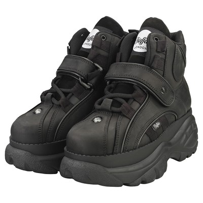 Pre-owned Buffalo 1348-14 2.0 Womens Platform Boots In Black - 8.5 Us