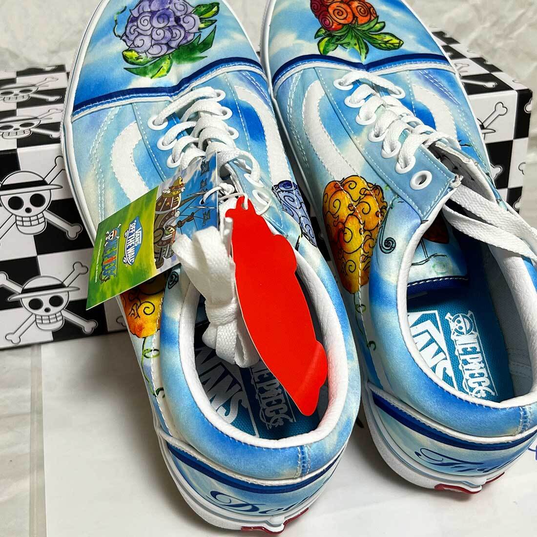Pre-owned Vans X One Piece Old Skool Low Cut Sneakers Devil Fruit Unisex Shoe Vn0007nt7wm In Blue