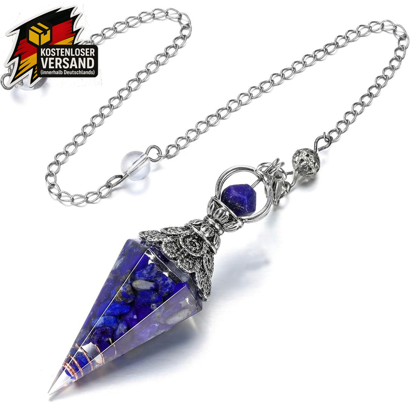 Aquamarin Pendel Edelstein Kristall Heilsteine Sechseckig Wahrsagen Reiki Zeremonie Esoterik Geschenk