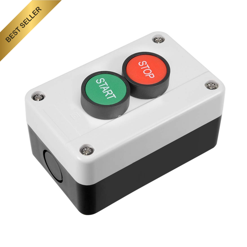 Push Button Switch Station Momentary NC Red, NO Green, 380V 10A, Start/Stop