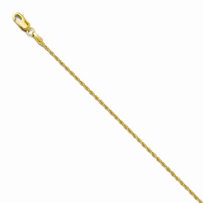 Pre-owned Leslie's ™ 14k Yellow Gold 1.5mm Wide Pendant Rope Chain Necklace 16"