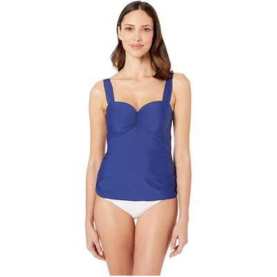 

Женский однотонный топ-танкини Bandini Athena на косточках, темно-синий, Navy